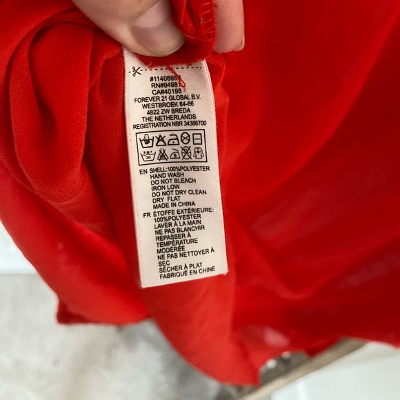 Forever 21 - Chiffon Button Down Blouse - Size Large - Picture 5 of 7